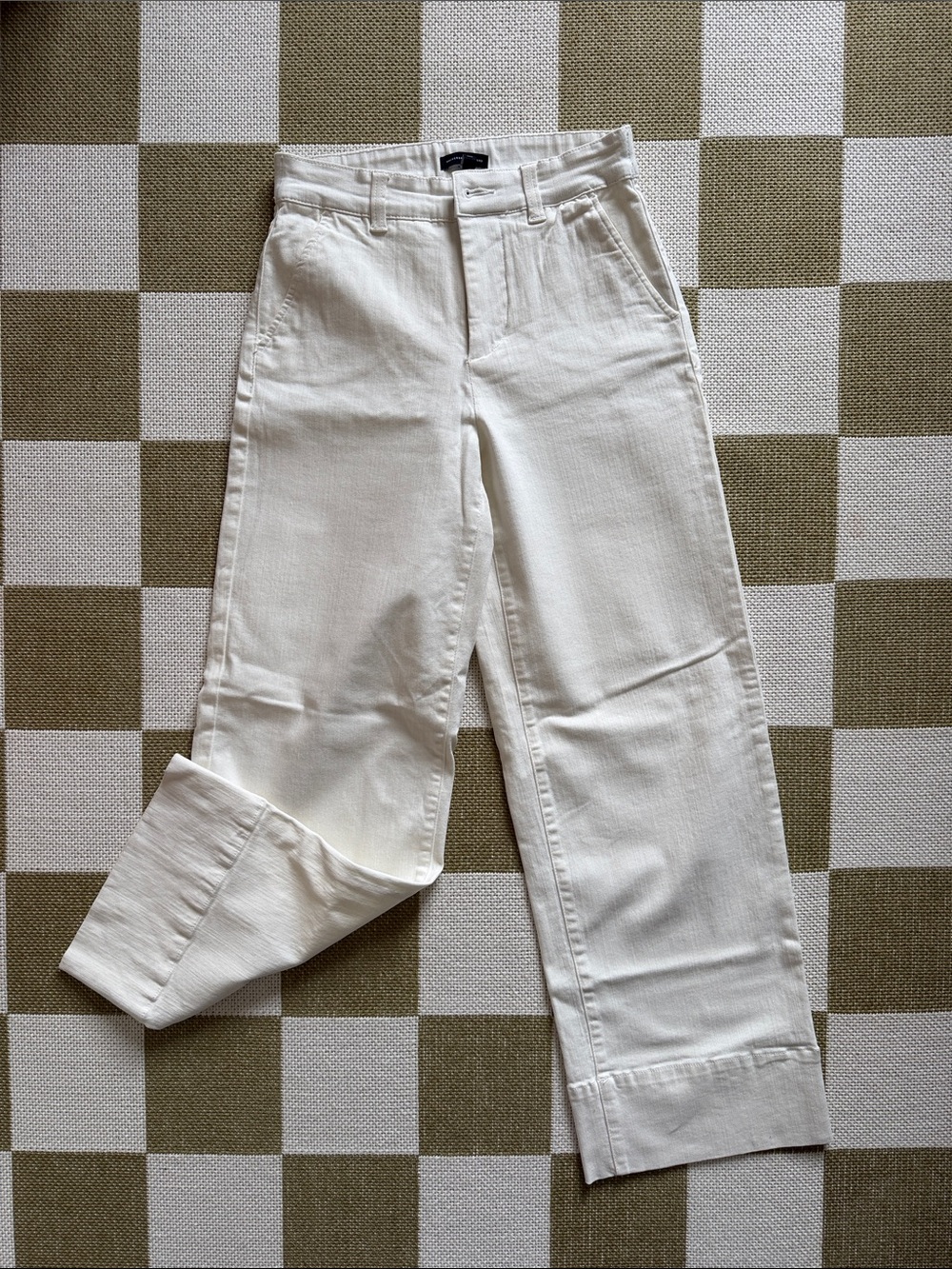 Universal Standard Wide-Leg Jeans in Off-White